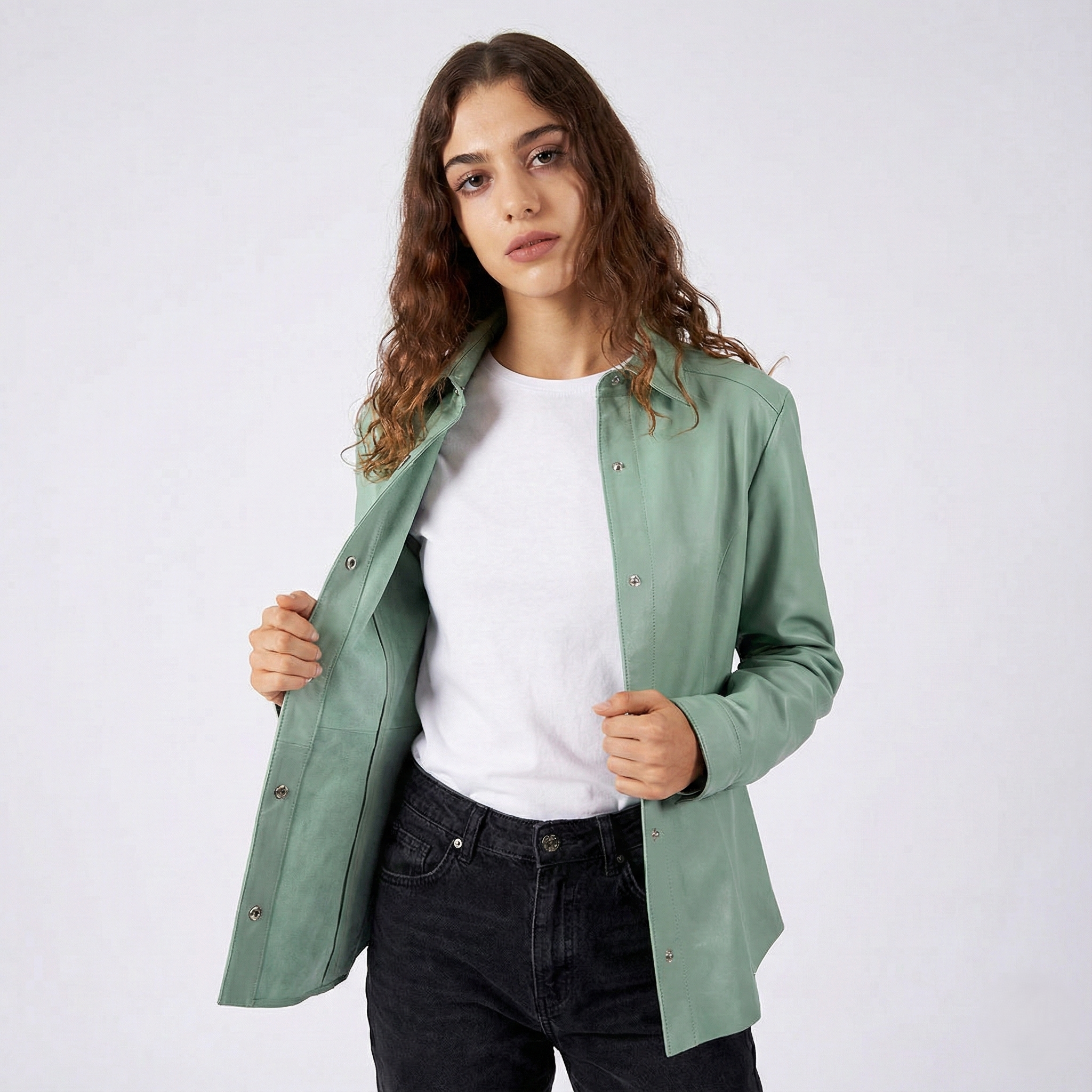 MARIA Shirt / Italian Sheepskin Leather