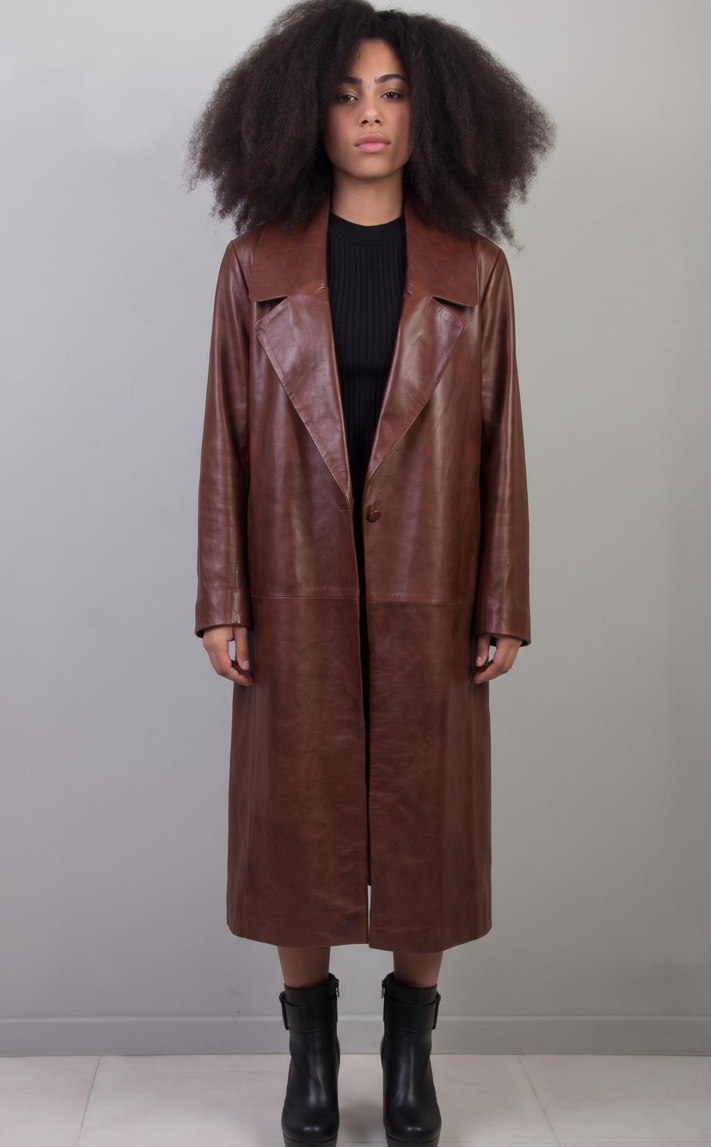 ZURI OVER COAT / COW LEATHER