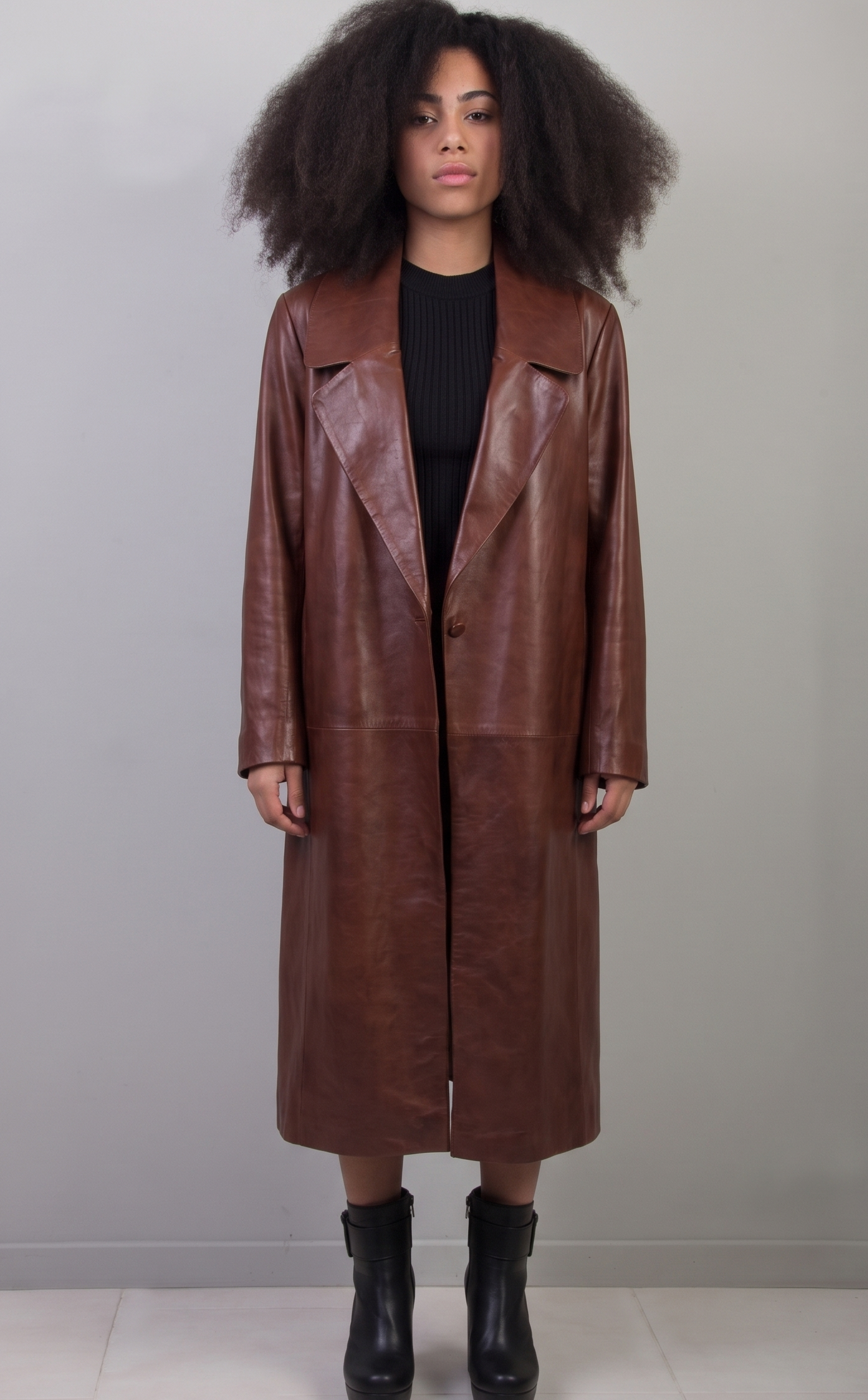 ZURI OVER COAT / COW LEATHER