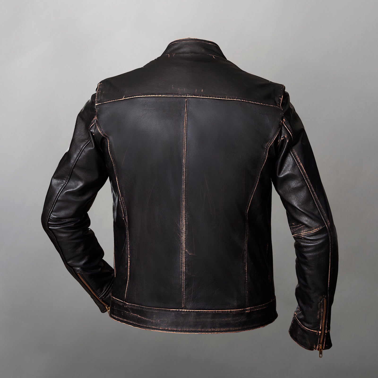 Tato Jacket / Worn Cowhide Leather