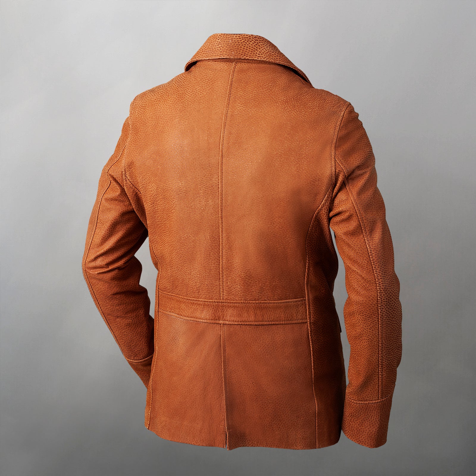 Printed Safari Jacket / Cowhide Leather