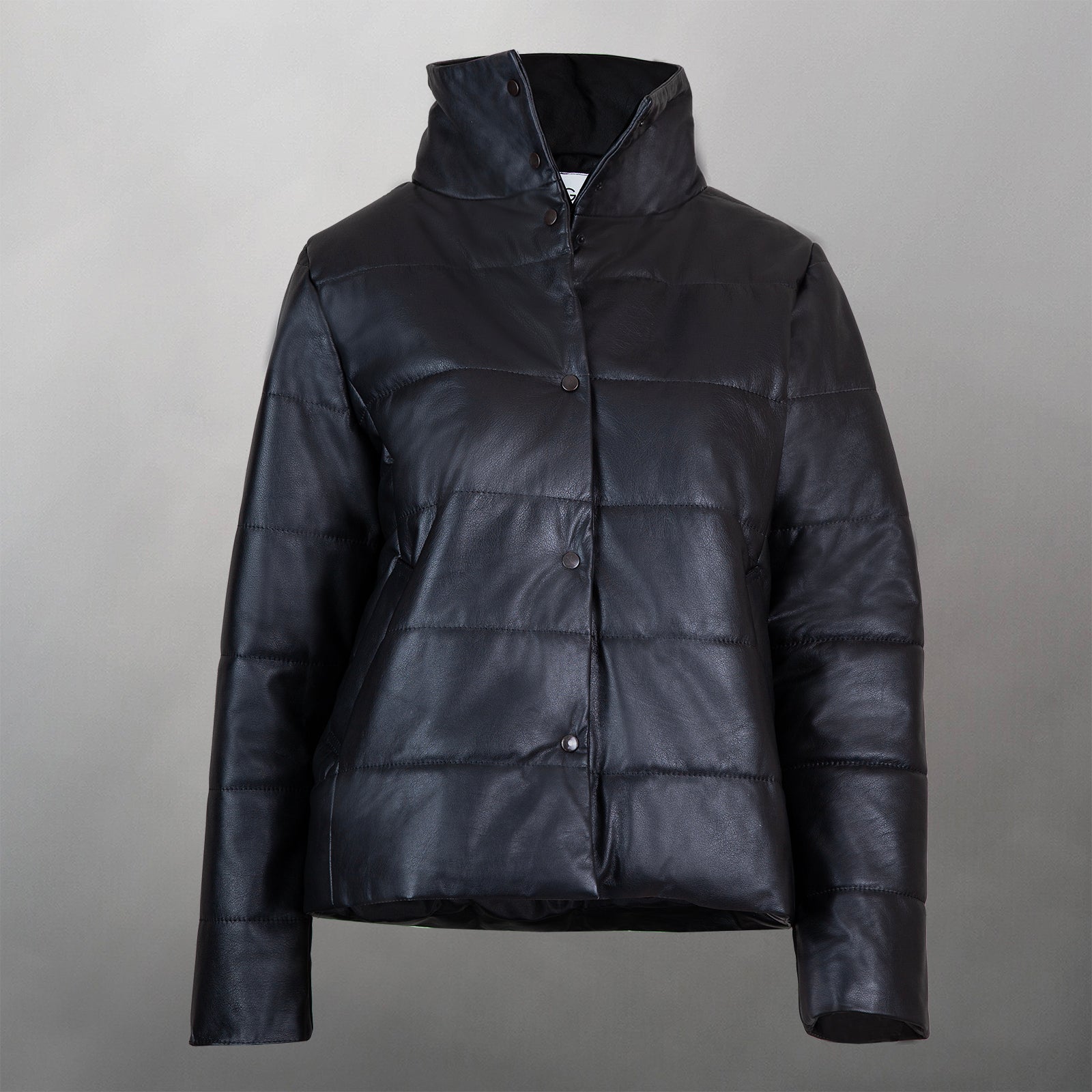 Meli Puffer Jacket / Cowhide Leather